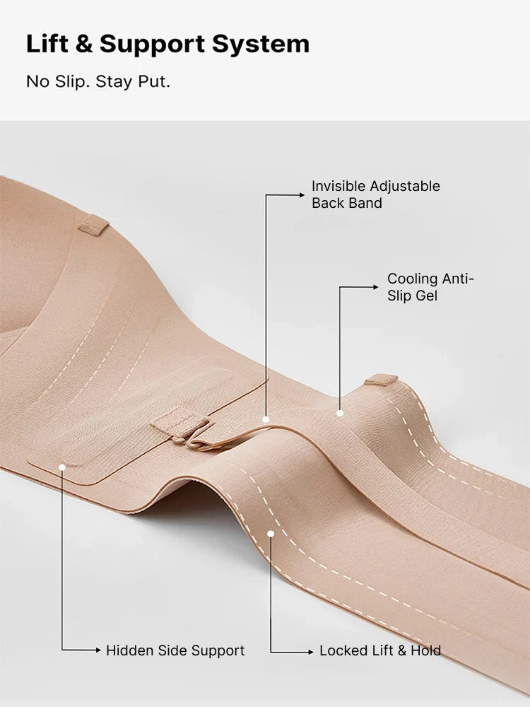 Strapelle™ Trägerloser Push-up-BH ohne Bügel – Rutschfester Halt & nahtloser Look