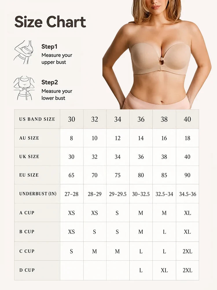Strapelle™ Trägerloser Push-up-BH ohne Bügel – Rutschfester Halt & nahtloser Look