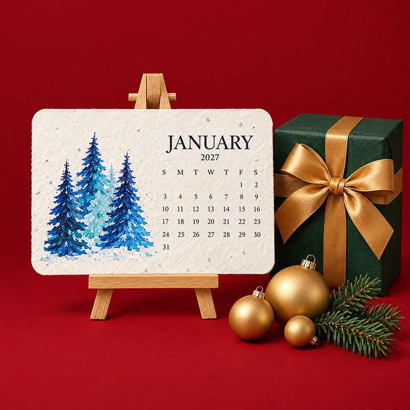 Floraplan™ Pflanzbarer Samenpapier-Kalender 2027 | 12 Monate voller Blütenfreude